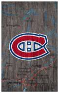 Montreal Canadiens 11" x 19" City Map Sign