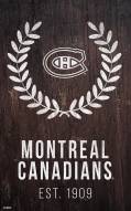 Montreal Canadiens 11" x 19" Laurel Wreath Sign