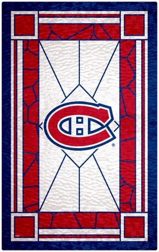 Montreal Canadiens 11&quot; x 19&quot; Stained Glass Sign