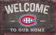 Montreal Canadiens 11" x 19" Welcome to Our Home Sign