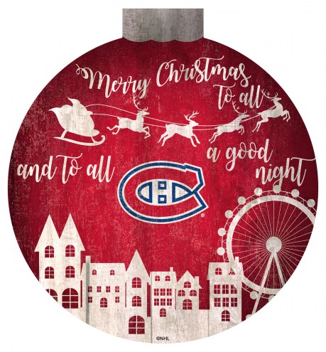 Montreal Canadiens 12&quot; Christmas Village Wall Art