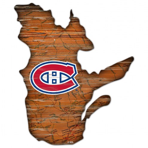 Montreal Canadiens 12&quot; Roadmap State Sign