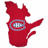 Montreal Canadiens 12" Team Color Logo State Sign