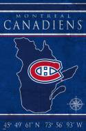 Montreal Canadiens 17" x 26" Coordinates Sign