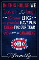Montreal Canadiens 17" x 26" In This House Sign