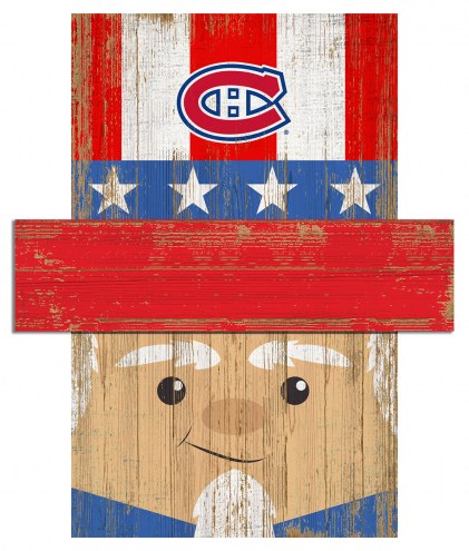 Montreal Canadiens 19&quot; x 16&quot; Patriotic Head