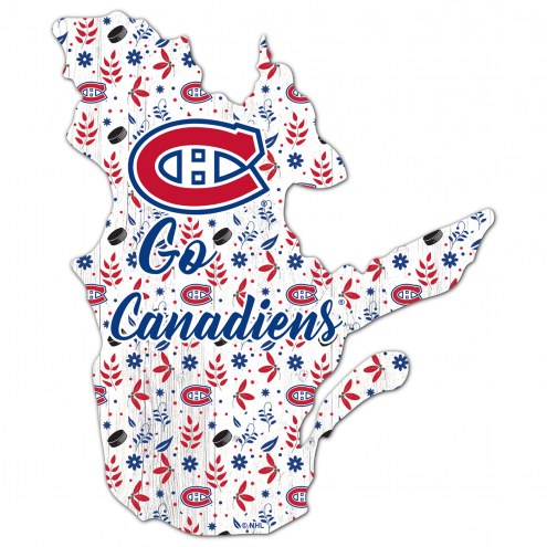 Montreal Canadiens 24&quot; Floral State Sign