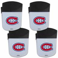 Montreal Canadiens 4 Pack Chip Clip Magnet with Bottle Opener