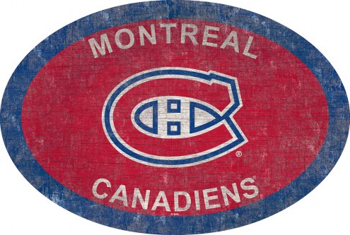 Montreal Canadiens 46&quot; Team Color Oval Sign