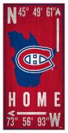 Montreal Canadiens 6" x 12" Coordinates Sign