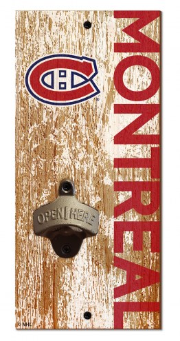 Montreal Canadiens 6&quot; x 12&quot; Distressed Bottle Opener