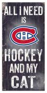Montreal Canadiens 6" x 12" Hockey & My Cat Sign