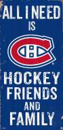 Montreal Canadiens 6" x 12" Friends & Family Sign