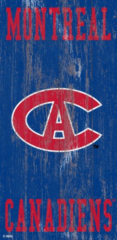 Montreal Canadiens 6&quot; x 12&quot; Heritage Logo Sign