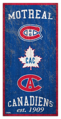 Montreal Canadiens 6&quot; x 12&quot; Heritage Sign