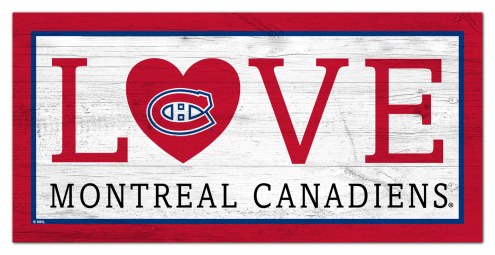 Montreal Canadiens 6&quot; x 12&quot; Love Sign