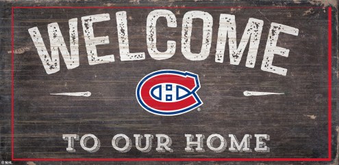 Montreal Canadiens 6&quot; x 12&quot; Welcome Sign
