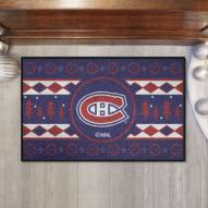 Montreal Canadiens Christmas Sweater Starter Rug