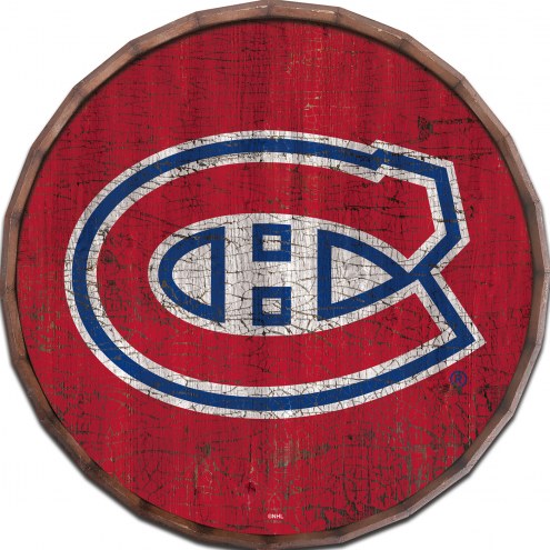Montreal Canadiens Cracked Color 16&quot; Barrel Top