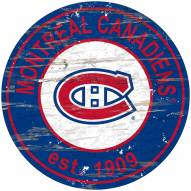 Montreal Canadiens Distressed Round Sign