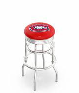 Montreal Canadiens Double Ring Swivel Barstool with Ribbed Accent Ring