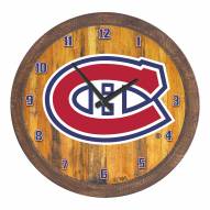 Montreal Canadiens "Faux" Barrel Top Wall Clock
