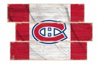 Montreal Canadiens Flag 3 Plank Sign