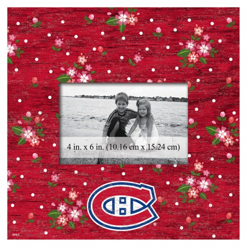 Montreal Canadiens Floral 10&quot; x 10&quot; Picture Frame