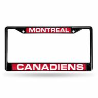 Montreal Canadiens Laser Black License Plate Frame