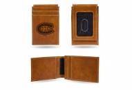 Montreal Canadiens Laser Engraved Brown Front Pocket Wallet