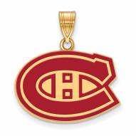 Montreal Canadiens Sterling Silver Gold Plated Medium Pendant