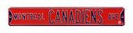 Montreal Canadiens NHL Authentic Street Sign
