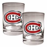 Montreal Canadiens NHL Rocks Glass - Set of 2