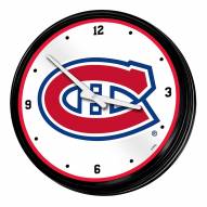 Montreal Canadiens Retro Lighted Wall Clock