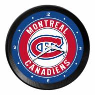Montreal Canadiens Ribbed Frame Wall Clock