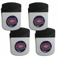 Montreal Canadiens 4 Pack Chip Clip Magnet with Bottle Opener