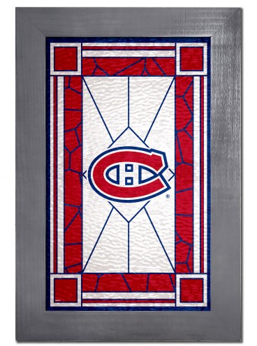 Montreal Canadiens Stained Glass with Frame