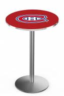 Montreal Canadiens Stainless Steel Bar Table with Round Base