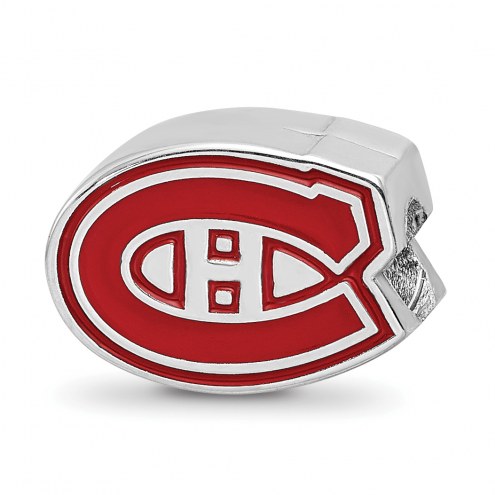 Montreal Canadiens Sterling Silver Enameled Bead