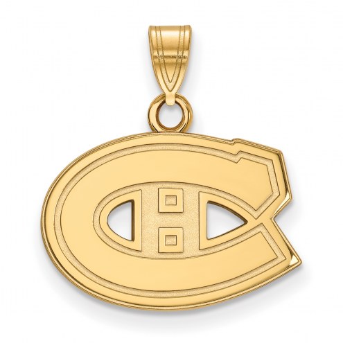 Montreal Canadiens Sterling Silver Gold Plated Small Pendant