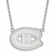 Montreal Canadiens Sterling Silver Large Pendant Necklace