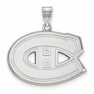 Montreal Canadiens Sterling Silver Large Pendant