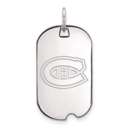 Montreal Canadiens Sterling Silver Small Dog Tag