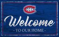 Montreal Canadiens Team Color Welcome Sign