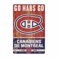 Montreal Canadiens Slogan Wood Sign