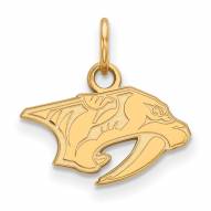 Nashville Predators Sterling Silver Gold Plated Extra Small Pendant
