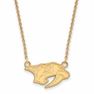 Nashville Predators Sterling Silver Gold Plated Small Pendant Necklace