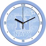 Navy Midshipmen Baby Blue Wall Clock