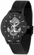 Navy Midshipmen Black Dial Mesh Statement Watch