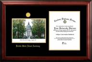 Navy Midshipmen Gold Embossed Diploma Frame with Campus Images Lithograph